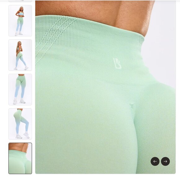 Buffbunny - Form Seamless Legging - Honeydew Ombre size XL NWT - Picture 4 of 5
